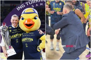 Ne tik treneris, bet ir šoumenas: po laimėtos Turkijos taurės – Šaro šokiai su auklėtiniais