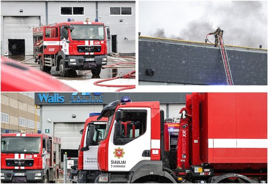 Šiaulių įmonėje „Walis“ kilo gaisras – degė patalpos su cheminėmis medžiagomis