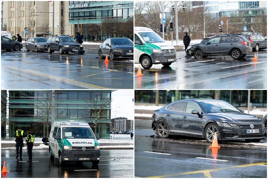 Judrioje Vilniaus transporto arterijoje – masinė avarija