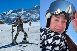 Viktorija Siegel pirmą kartą slidinėja kalnuose: už stilingą aprangą paklojo kelis tūkstančius eurų