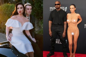 Žvaigždžių savaitėje – kalbos apie K. Westo skyrybas ir surepetuotos D. Lovato vestuvės