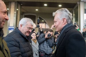 G. Nausėda ir D. Šakalienė – Kyjive: pasiuntė žinutę dėl trečiųjų Rusijos karo Ukrainoje metinių