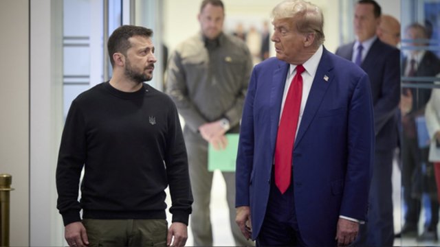 Praneša, kada gali įvykti D. Trumpo ir V. Zelenskio susitikimas