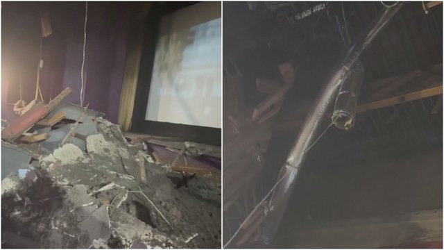 Filmo peržiūra per plauką nesibaigė nelaime: Vašingtone įgriuvo kino teatro lubos