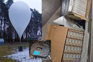 Pasieniečiai perėmė dar keturis oro balionais skraidintus rūkalų krovinius