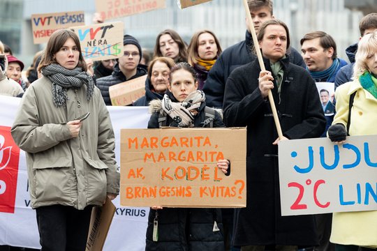 Protestas sostinėje: vilniečiai prieštarauja planams didinti viešojo transporto kainas