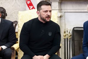 Internete kyla audringos diskusijos dėl tariamai pavartoto V. Zelenskio keiksmažodžio