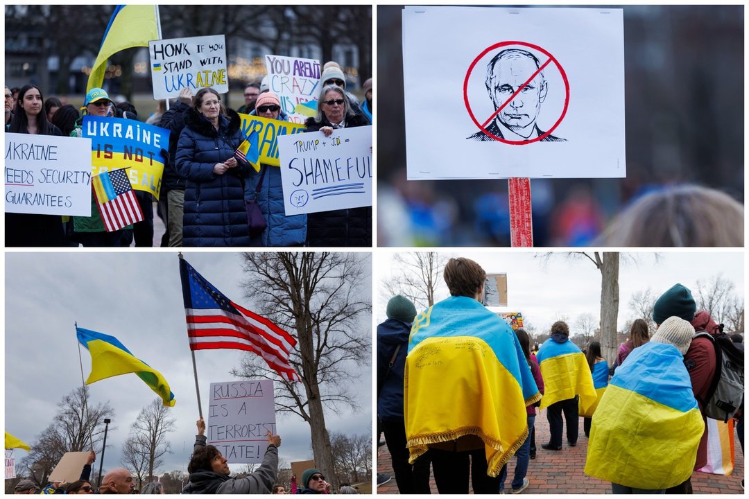  Ukrainos palaikymo akcija Bostone.<br> Lrytas montažas.