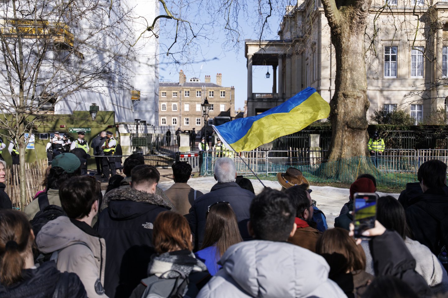 Londone renkantis Europos ir NATO lyderiams įvyko ir paramos Ukrainai akcija.<br> EPA-ELTA nuotr.