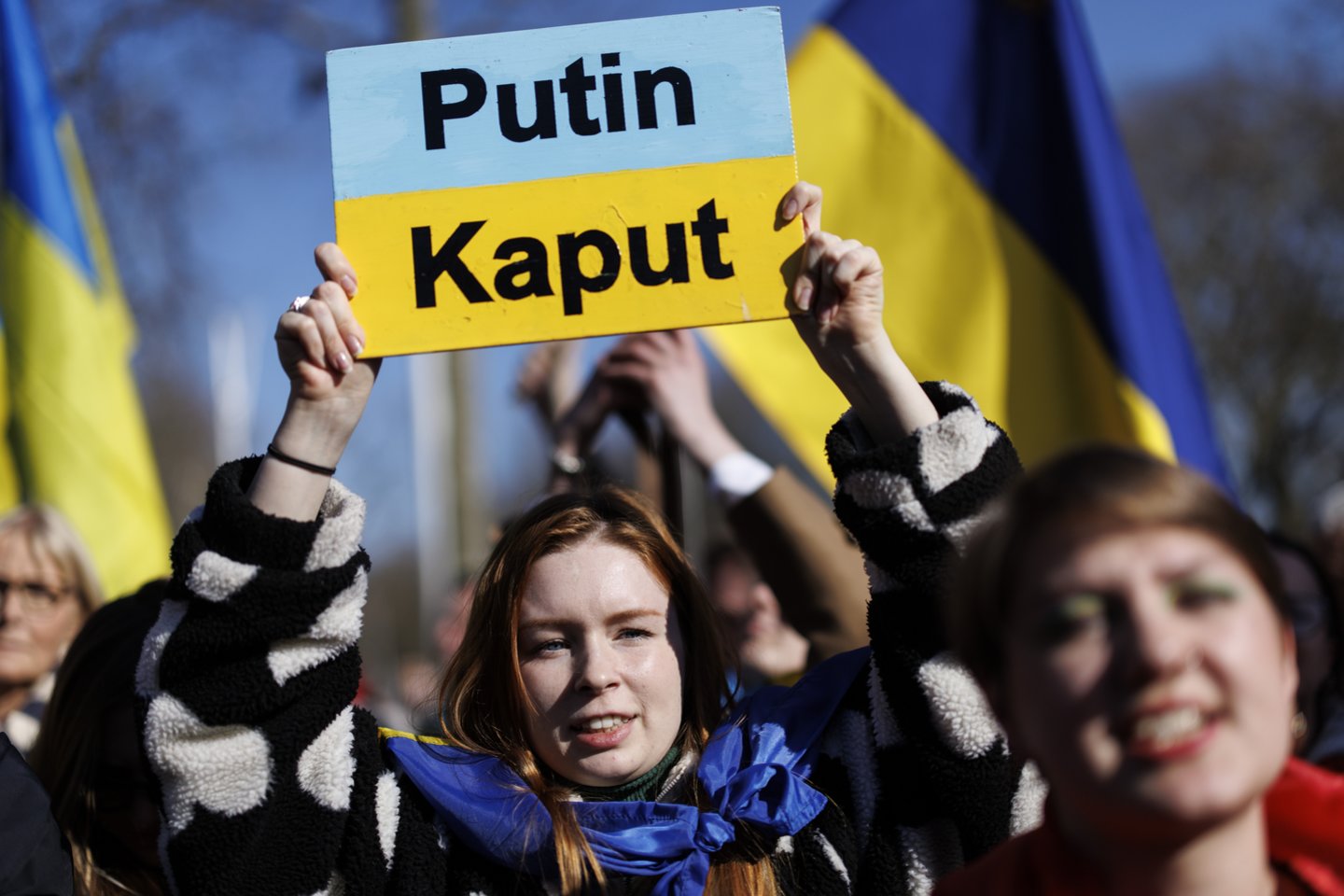 Londone renkantis Europos ir NATO lyderiams įvyko ir paramos Ukrainai akcija.<br> EPA-ELTA nuotr.