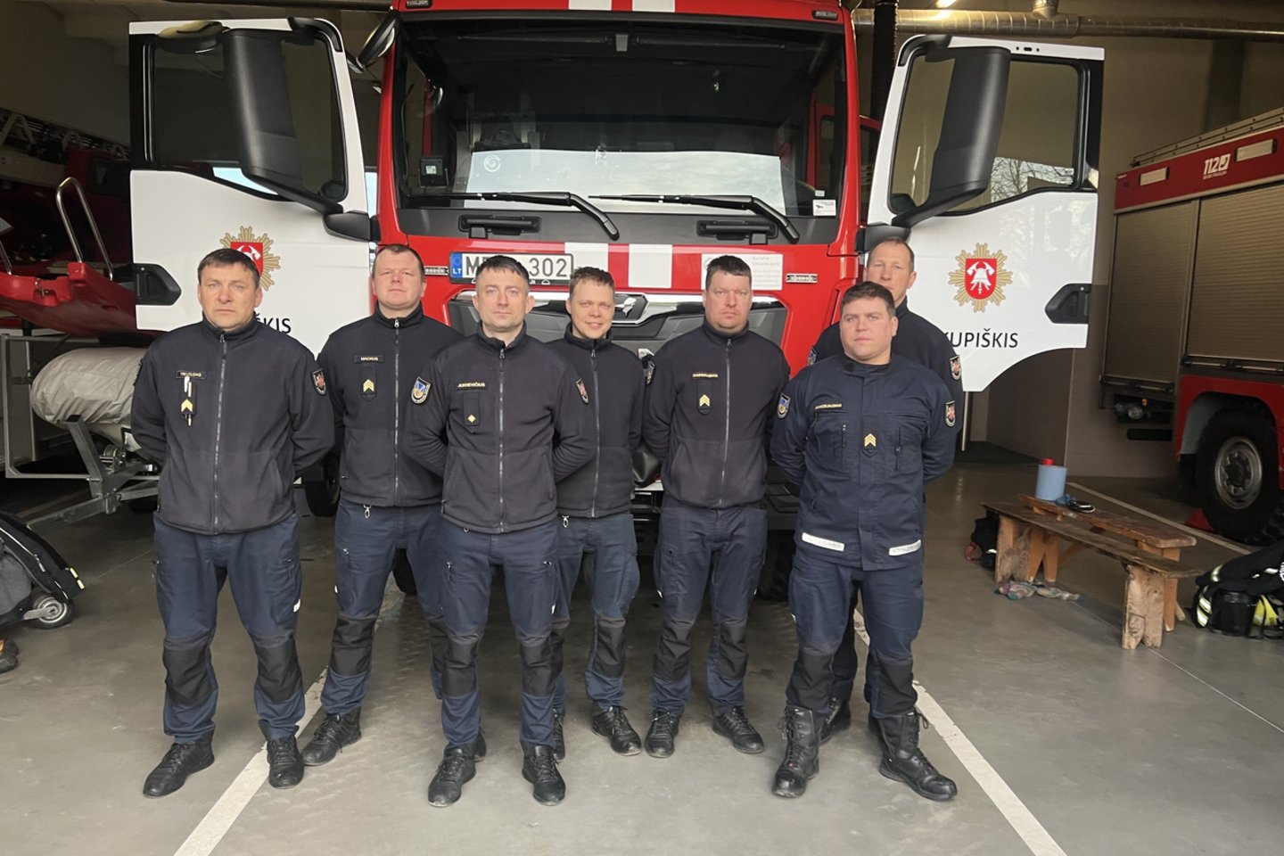 Žveją gelbėjusi ugniagesių pamaina.<br> PAGD nuotr.