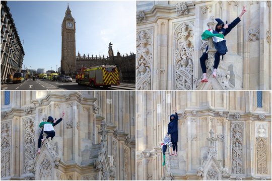 Sujudimas Londone: vyras užsilipo į Big Beno bokštą, iškviestos avarinės tarnybos