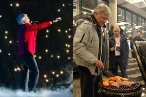 Ž. Žvagulis „Žalgirio“ arenoje moterims padovanojo 1 tūkst. tulpių: į koncertą atsivežė ir kepsninę