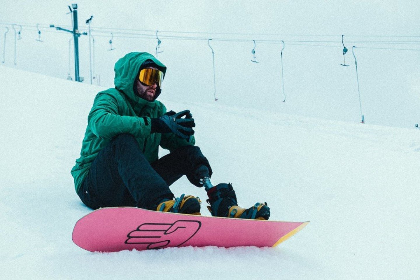 Lietuvos paralimpinės rinktinės snieglentininkas Rapolas Micevičius.<br> Simo Vilhunen nuotr.