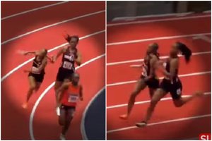 Šiurpus vaizdas lengvosios atletikos čempionate: varžovės aplenkti negalėjusi bėgikė smogė jai su metaline lazdele