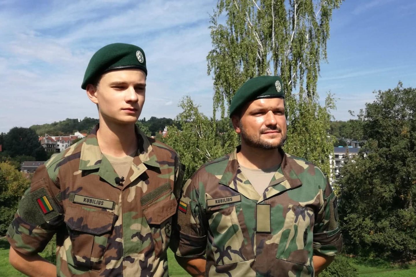 Dominykas Kubilius su sūnumi.