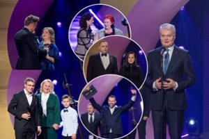 Išdalyti jubiliejiniai „Lietuvos garbės“ apdovanojimai: žinomų žmonių akivaizdoje pagerbti ryškiausi šalies herojai