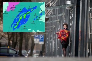 Nusiteikite – šalį apgaubs debesys, pils lietus: kai kur gali sudundėti griaustinis