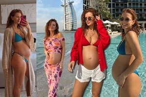 Netrukus gimdysianti D. Belickaitė dalijasi pasakiškais kadrais iš Dubajaus: parodė suapvalėjusį pilvuką
