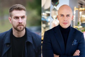 Socialiniuose tinkluose tikra audra: plinta įrašas, kuriame TV eterio metu V. Bareikis ir M. Stonkus „aiškinosi“ santykius