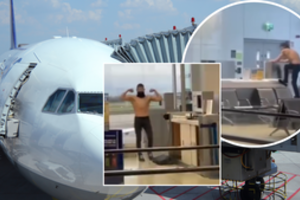 Internete plinta įrašas, kuriame pusplikis vyras niokoja oro uostą Dubline: jo pavardė – lietuviška  