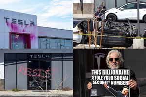 Neapykanta E. Muskui auga: prieš „Tesla“ – dar nematyti vandalizmo aktai
