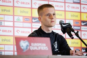 Lietuvos rinktinės žaidėjas P. Golubickas prieš mūšį su lenkais: „Tikslas yra iškovoti tris taškus“