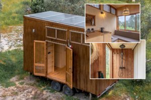 Pora įsikūrė 17 kv. m namelyje, kuriame nieko netrūksta ir už jį beveik nereikia mokėti