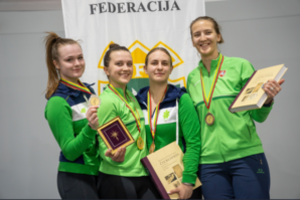 M. K. Čiurlionio vardo III etato fechtavimo nugalėtojai – V. Ažukaitė ir A. Salokas