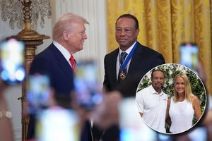 Golfo žvaigždė T. Woodsas patvirtino artimus santykius su buvusia D. Trumpo marčia