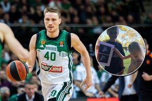 Krepšininkas M. Grigonis su žmona laukia šeimos pagausėjimo