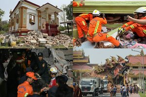 „Lyg 334 atominės bombos“: itin galingo žemės drebėjimo supurtytame Mianmare – traukiami kūnai ir gedulas