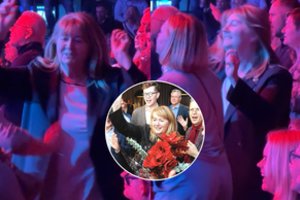 Užfiksuota, kaip po rinkimų iš viešumos dingusi V. Blinkevičiūtė šėlo „Hiperbolės legendos“ koncerte