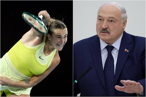 Baltarusės triumfas Majamyje buvo pažymėtas skandalu – vėliavas tribūnose lydėjo diktatoriaus sveikinimas