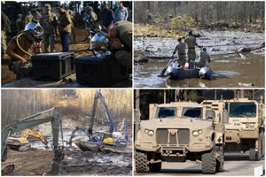 Operacija Pabradės poligone pavyko: iš pelkės ištrauktas „M88“ šarvuotis