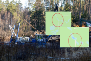 Dėl pelkės Pabradės poligone – nesutarimai: vienas sako, kad nepažymėta, kitas rodo į žemėlapį