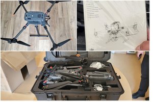 Iš Rusijos Kaliningrado srities važiavusiame traukinyje muitininkai aptiko siuntą su galingu dronu