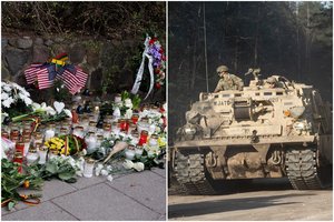 Lietuvoje žuvusiems JAV kariams – išlydėjimo ir pagerbimo ceremonija Vilniaus centre
