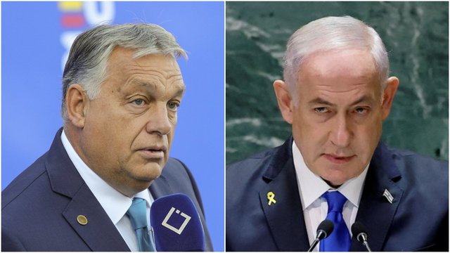 Tarptautinis arešto orderis nesustabdė B. Netanyahu: atvyko į Vengriją susitikti su V. Orbanu