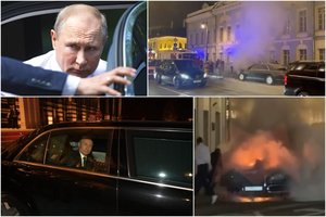 Maskvoje sudegus V. Putino limuzinui – staigūs įsakymai ir paranoja: Rusijos lyderis nepasitiki net artimiausiais