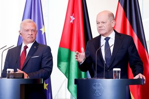 O. Scholzas negali įsivaizduoti, kad B. Netanyahu būtų sulaikytas Vokietijoje