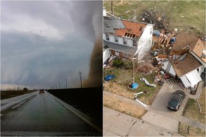 JAV centrinėje ir rytinėje dalyse – smarkūs tornadai, vertę medžius ir nuplėšę namų stogus