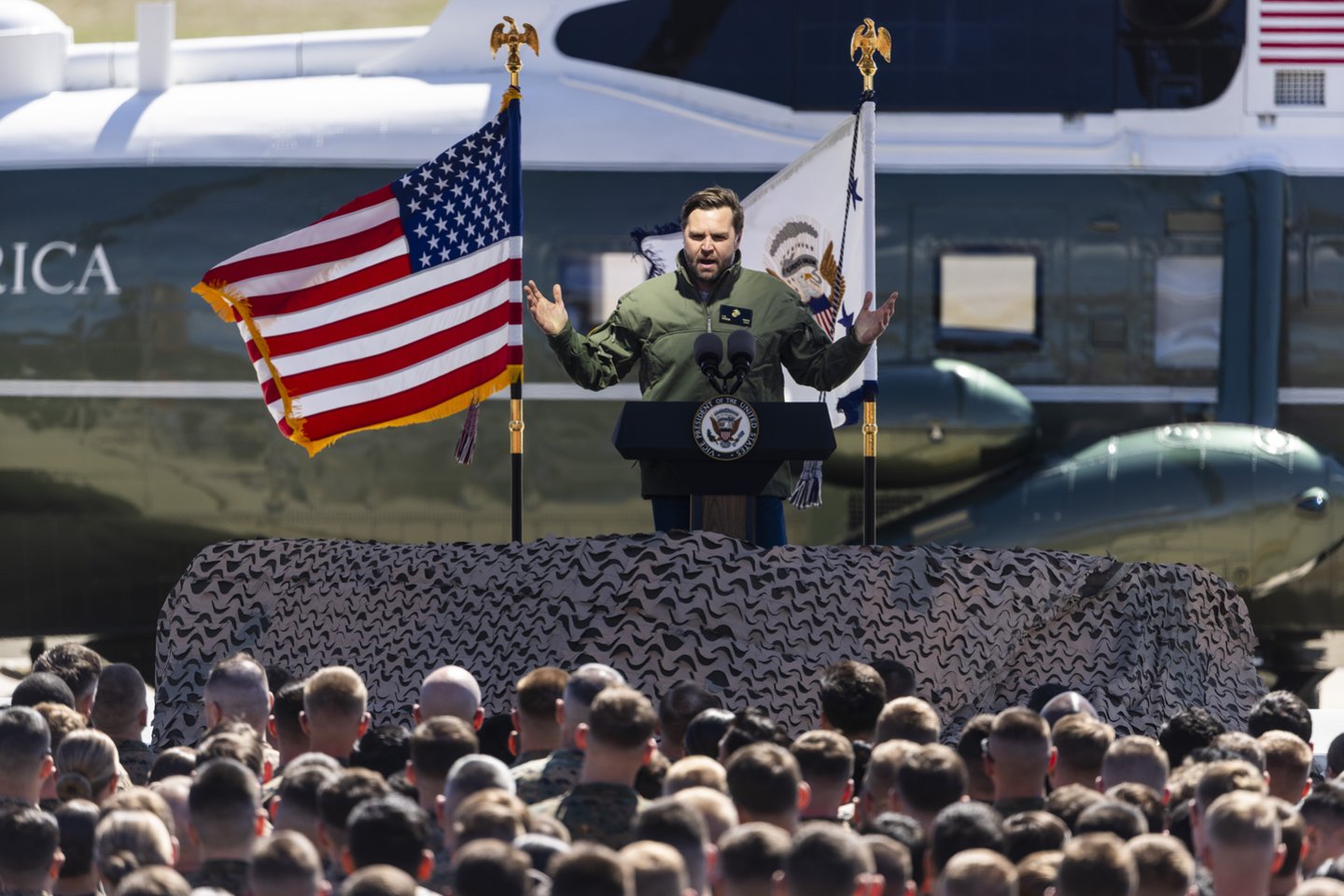 Grenlandijoje JAV viceprezidentas J.D.Vance’as pažėrė kritikos Danijai.<br>EPA-ELTA nuotr.