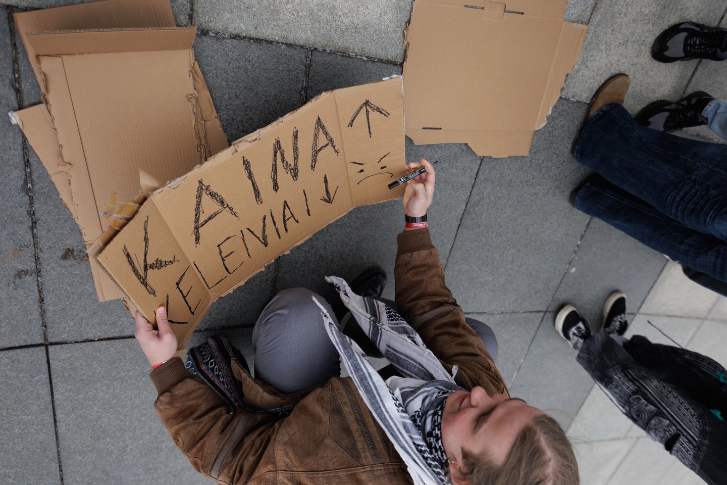 Protestas vilniuje.<br> V.Skaraičio nuotr.