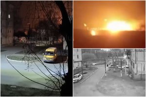 Po dronų atakos Rusijos sprogmenų gamykloje – virtinė sprogimų ir gaisrai