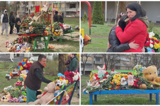 Po kruvinos atakos Kryvyj Rihe paskelbtas gedulas: nelaimės vietą nuklojo gėlių jūra