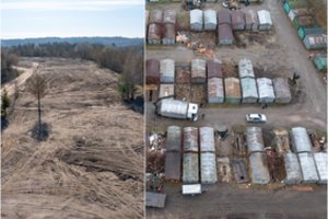 Metalinių garažų era Vilniuje – baigiasi: nukelti paskutiniai neteisėtai stovėję jų masyvai