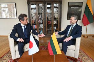 K. Budrys susitiko su Japonijos ambasadoriumi S. Shimizu: aptarė būtinybę stiprinti paramą Ukrainai