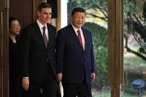 Kinijos prezidentas Xi Jinpingas Pekine susitiko su Ispanijos premjeru P. Sanchezu