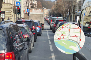 Vairuotojai: į Kauno centrą penktadienį automobiliu geriau nevykti